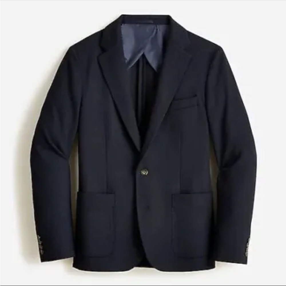 J. Crew Men's Slim Fit Knit Suit Jacket In Wool Cotton Blend M AX264 ⚽️50%today!